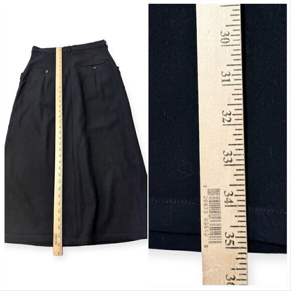 Vintage Y’s Yohji Yamamoto Black wool midi skirt, One size - Picture 12 of 12